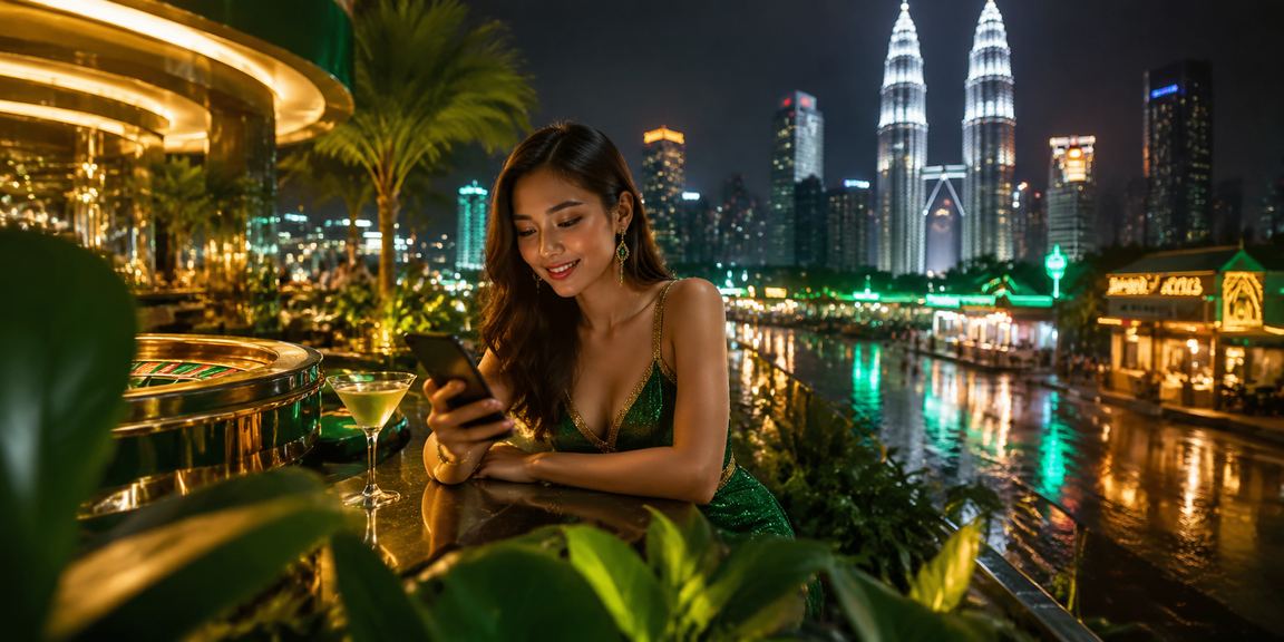 Meja Roulette bergaya Melayu di Kuala Lumpur dengan suasana kasino langsung yang meriah
