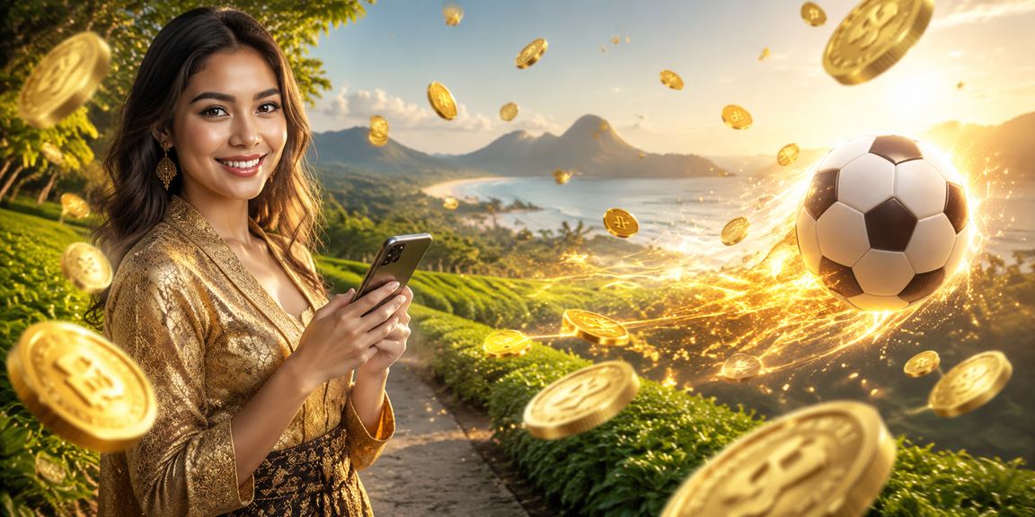 Pertaruhan bola sepak dengan suasana pantai Langkawi dan gaya Melayu tempatan