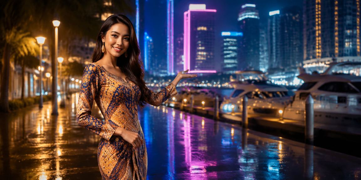 Suasana hiburan kasino moden di Petaling Jaya dengan rekaan batik tempatan dan pencahayaan premium